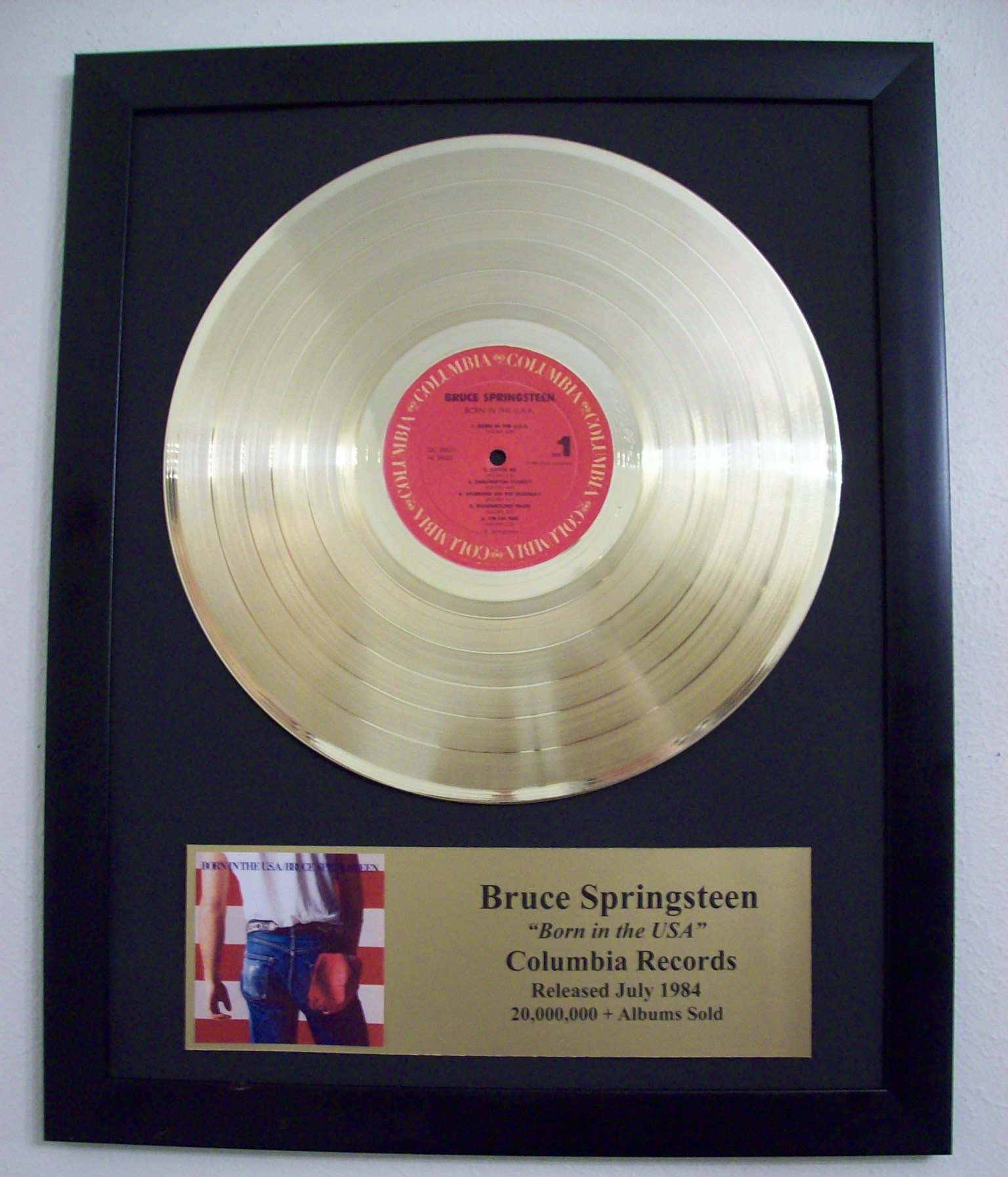 Image for Bruce Springsteen Born in the USA Gold Record
